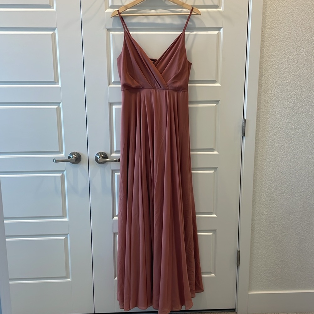 Lulus - All About Love Rusty Rose Maxi Dress Size L - Picture 6 of 9